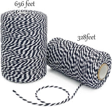 Load image into Gallery viewer, Twine String Butchers Twine 328 Feet 2mm Thick Christmas Halloween Twine for Gift Wrapping DIY Crafts Home Decoration String Art Gardening