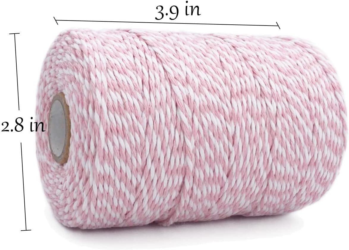 White Cotton Butchers Twine String 328 Ft 2MM Cord for Crafts DIY