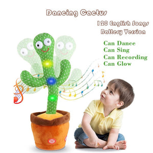 Dancing Cactus 120 Song Speaker Talking Usb Charging Voice Repeat Plush Cactu Dancer Toy Talk Plushie Stuffed Toys For Kids Gift